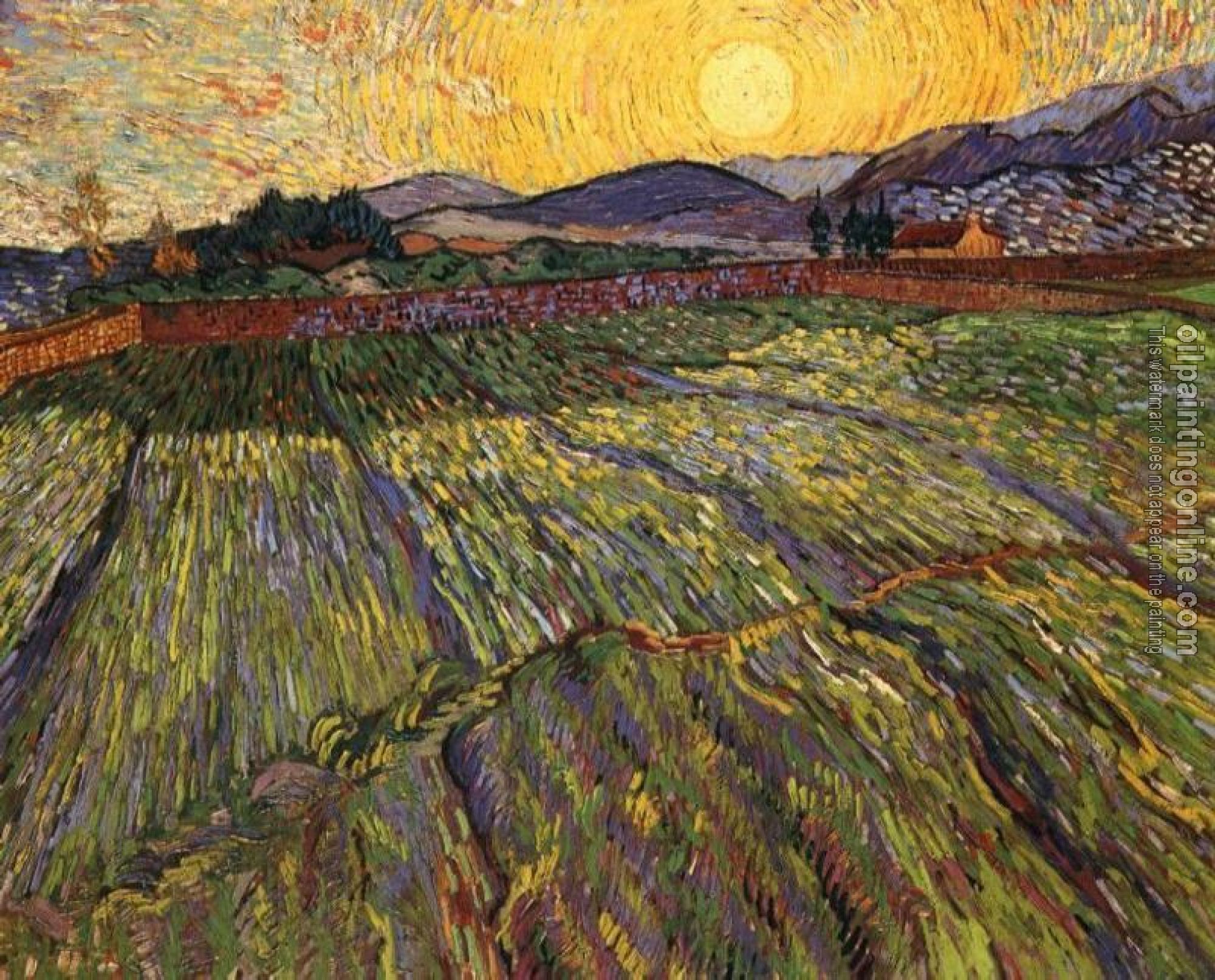 Gogh, Vincent van - Enclosed Field with Rising Sun